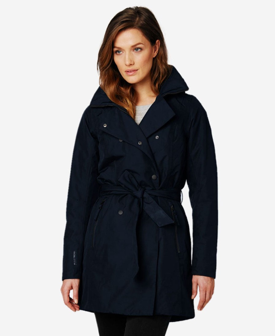 Helly Hansen W Welsey Ii Trench Insulated 598-Navy Clearance