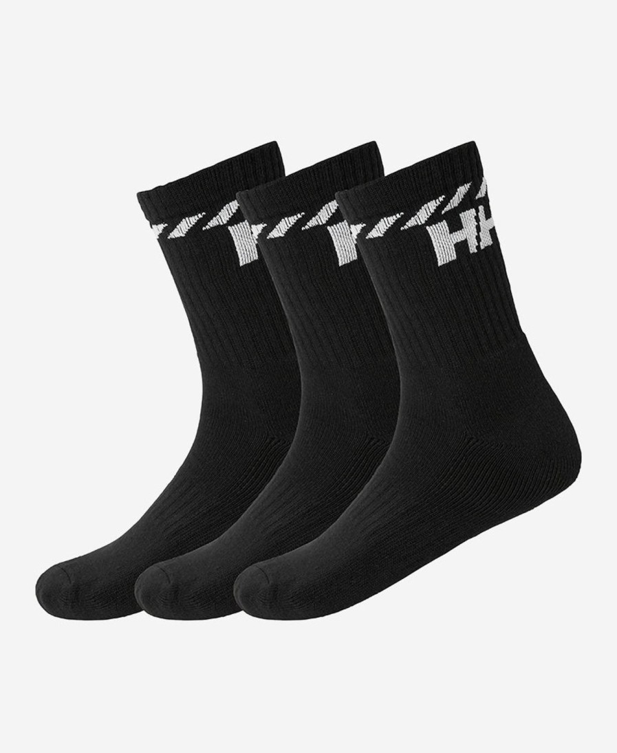 Helly Hansen Cotton Sport Sock 3P 990-Black Clearance