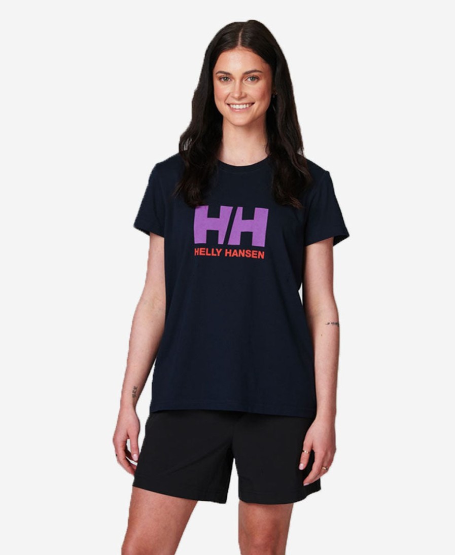 Helly Hansen W Hh Logo T-Shirt 598-Navy Best