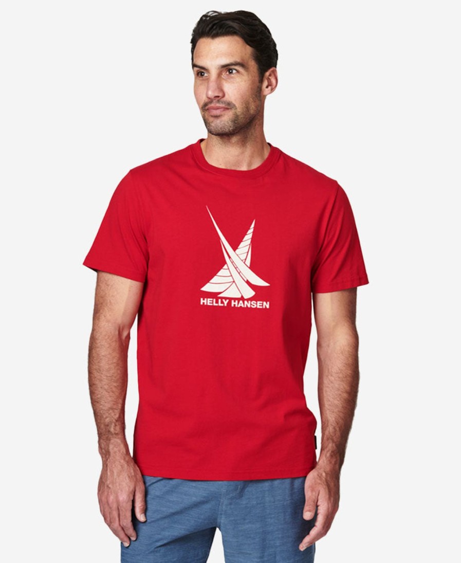 Helly Hansen Twin Sail T-Shirt 163-Red Hot