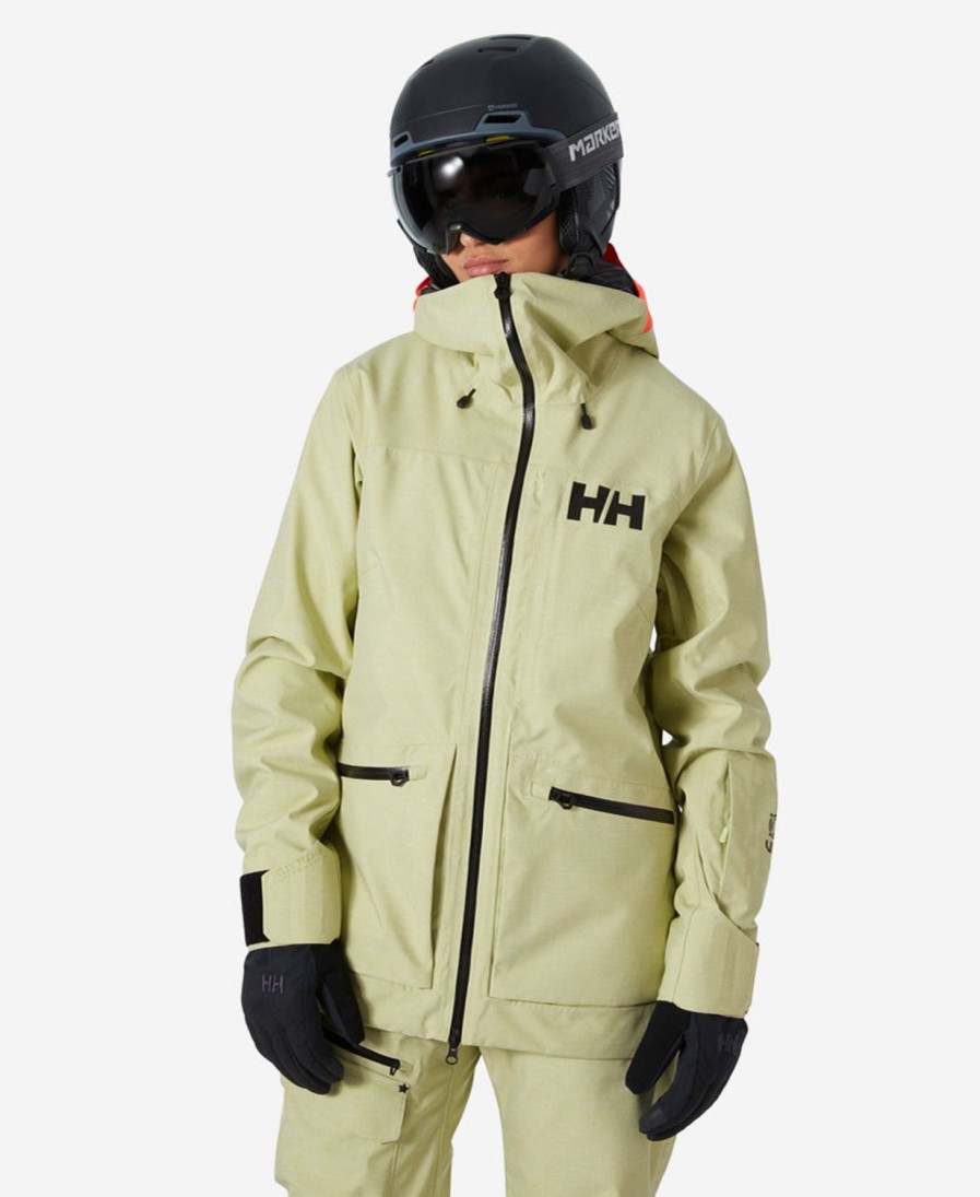 Helly Hansen W Powderqueen 3.0 Jacket 498-Iced-Matcha Clearance