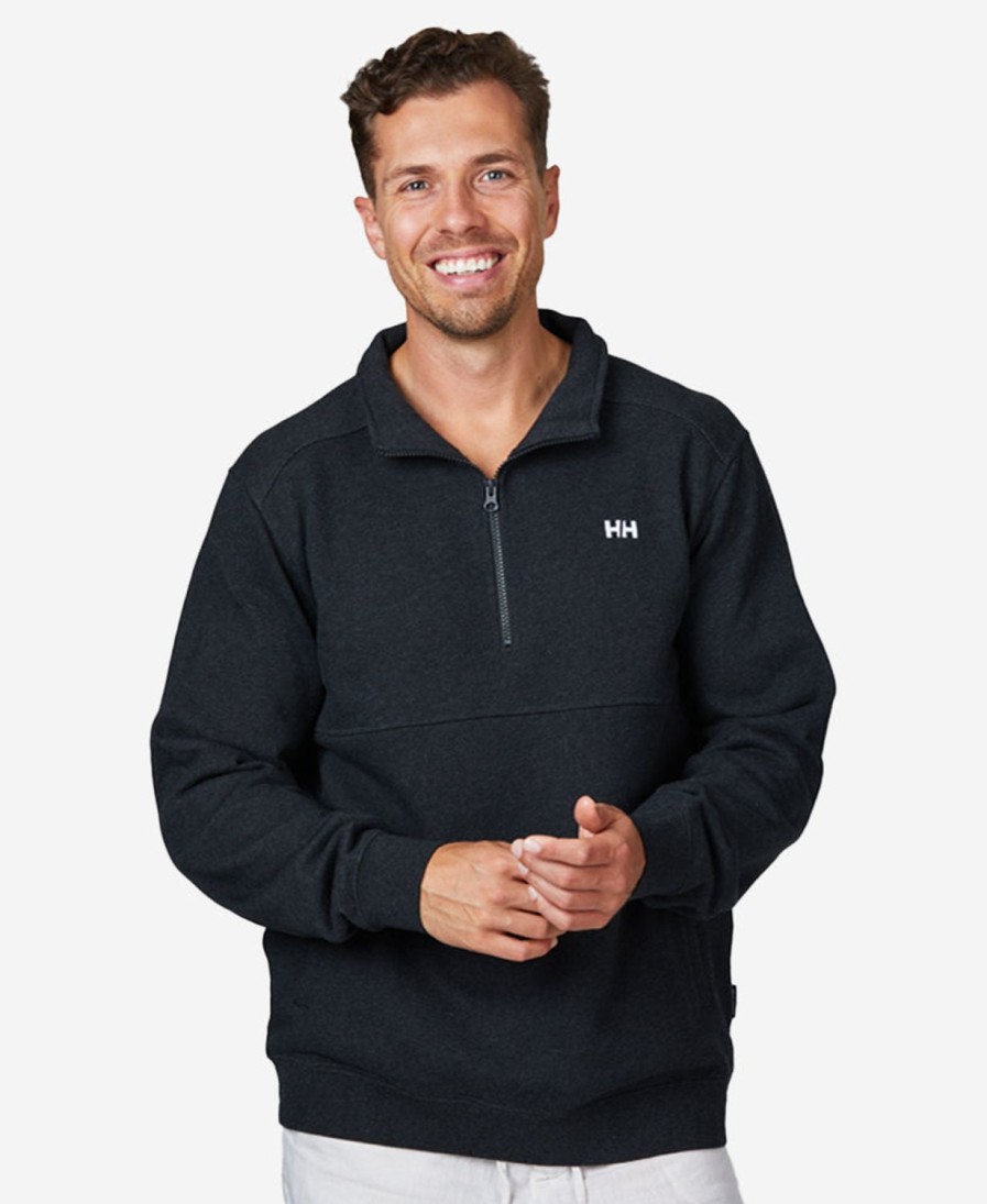 Helly Hansen Half Zip Fleece 982-Ebony-Melange Wholesale