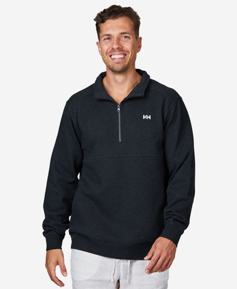 Helly Hansen Half Zip Fleece 982-Ebony-Melange Wholesale