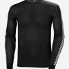 Helly Hansen Hh Lifa Stripe Crew Black Wholesale