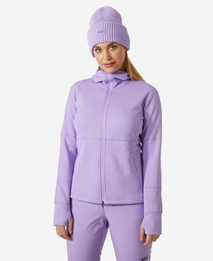 Helly Hansen W Evolved Air Hooded Midlayer 699-Heather Hot