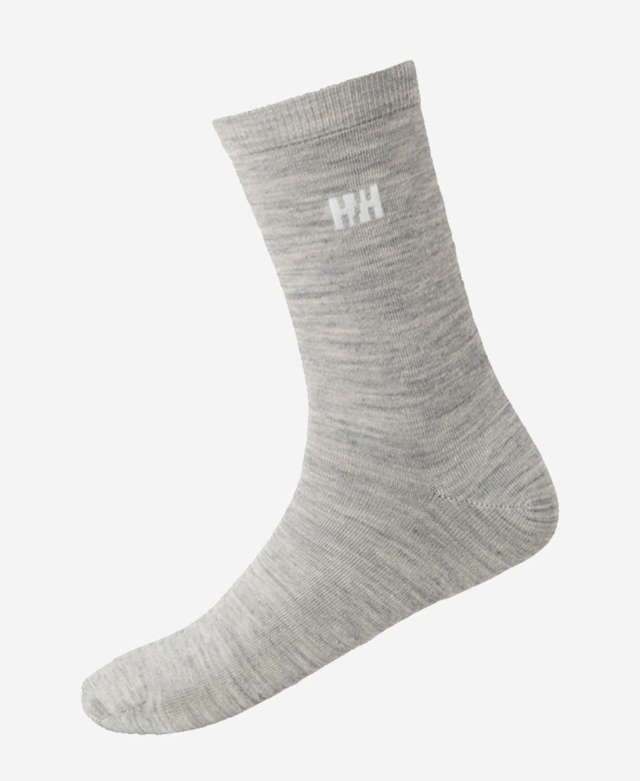 Helly Hansen Everyday Wool Sock 2Pk 949-Grey-Melang Clearance